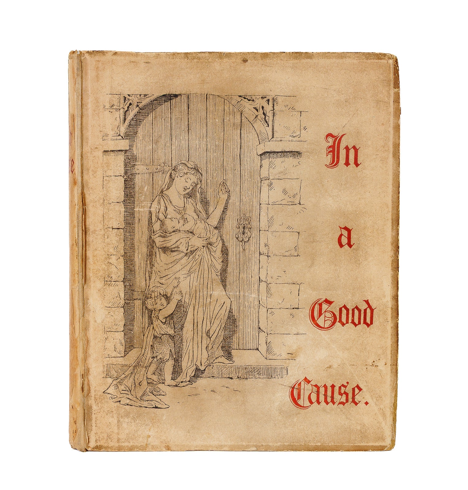 In a Good Cause — Oscar Wilde, H. Rider Haggard, Caldecott illus., Wells Gardner 1885, gallery view on white front cover