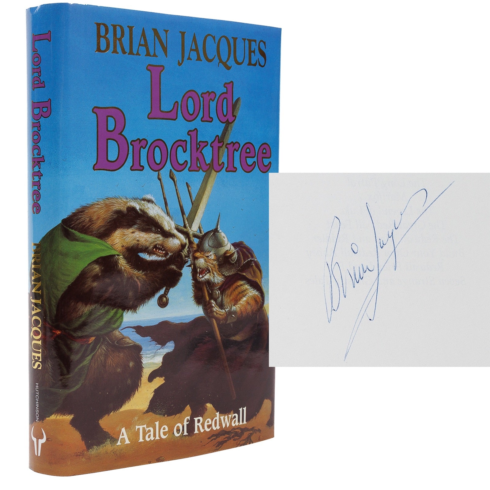 Brian Jacques Lord Brocktree A Tale of Redwall — signed first edition, Hutchinson 2000, gallery view