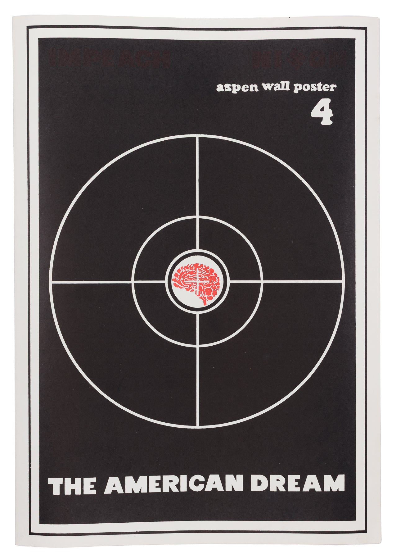 <center> Hunter S. Thompson / Thomas W. Benton <br><i> THE AMERICAN DREAM </i><br> aspen wall poster 4 <br><i> Meat Possum Press </i><br> Freak Power <p> June 1970 </center>