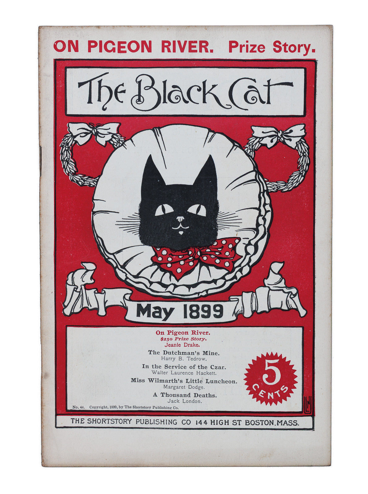 Front cover Jack London A Thousand Deaths The Black Cat Magazine first edition May 1899 Boston