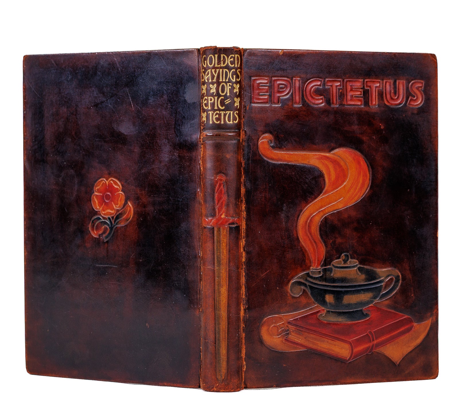 <center> Hastings Crossley <br><i> EPICTETUS </i><br> Fine Full Calf Tooled Binding by RIVIERE <p> 1920 </center>