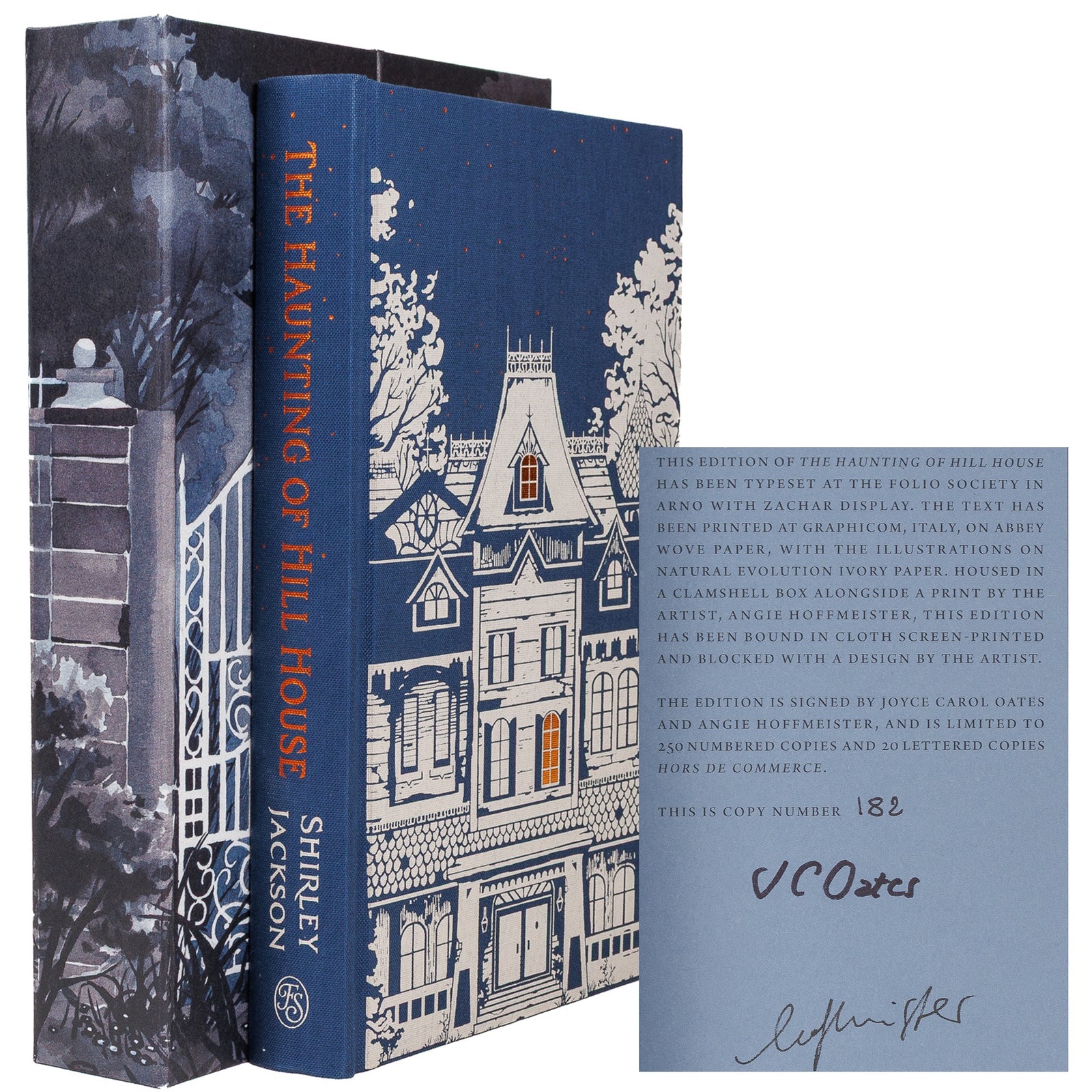 Shirley Jackson’s The Haunting of Hill House, Folio Society 2022, with illustrated case and inset signatures, copy 182 of 250.