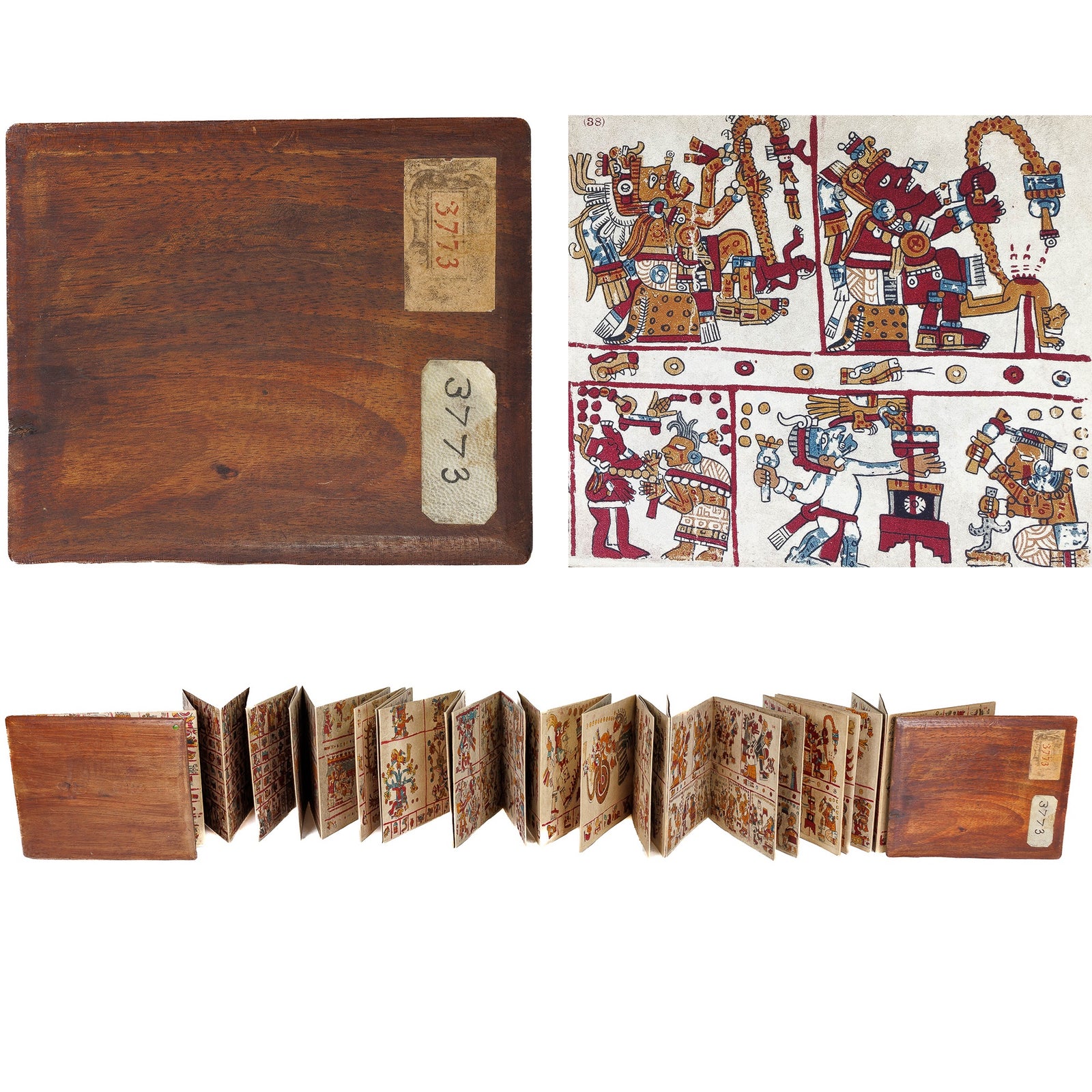 <center> Duke Florimond Loubat <br><i> Codex Vaticanus B 3773 </i><br> Pre-Columbian Manuscript in Colours <p> AZTEC MAYA INCA <br><i> 1 of only 50 </i><br> FOLDING OUT to 24 FEET <br><i> Sacrifices + Customs + Rituals </i><br> Danesi 1896 </center>