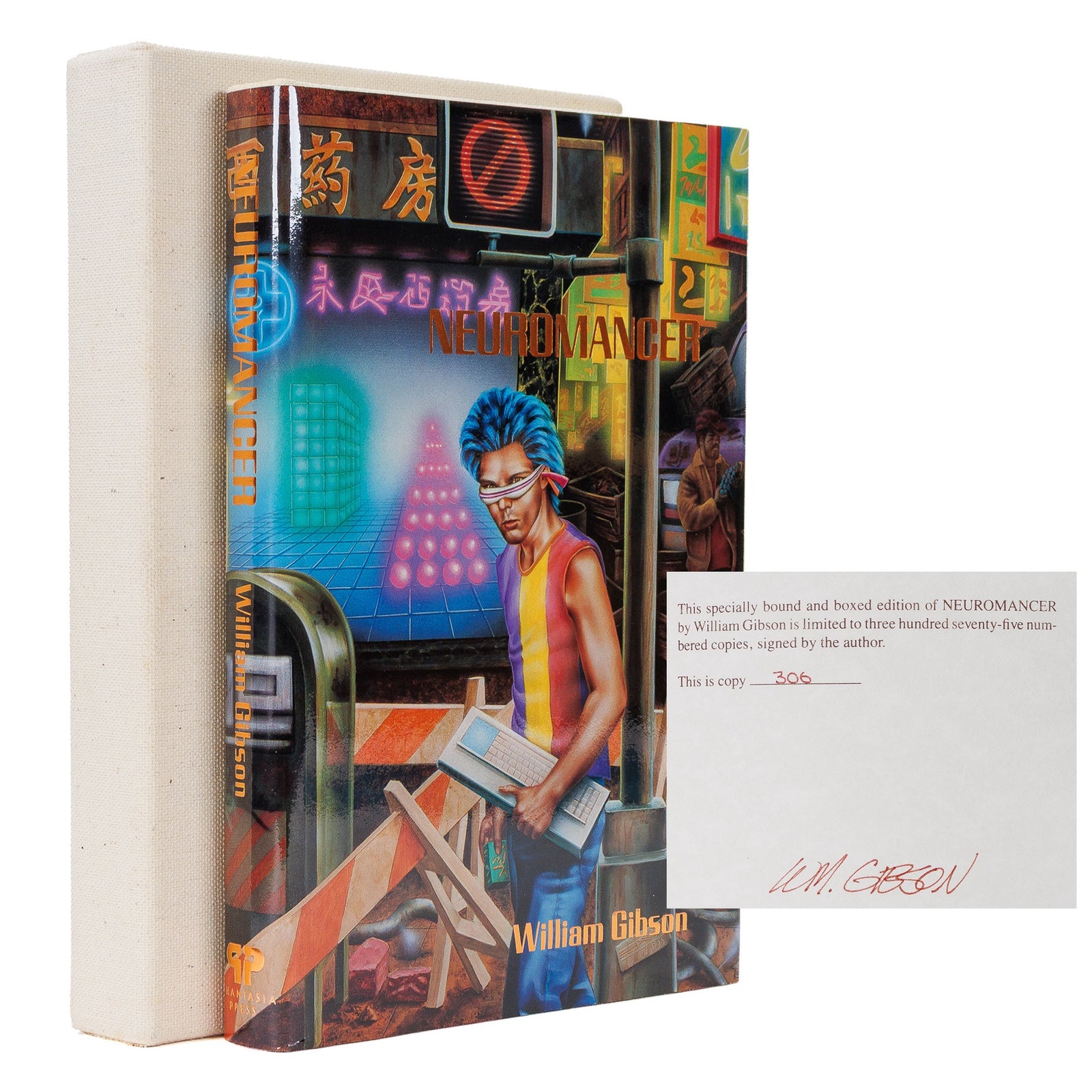 William Gibson Neuromancer — signed limited #306 of 375, Phantasia Press 1986, slipcase