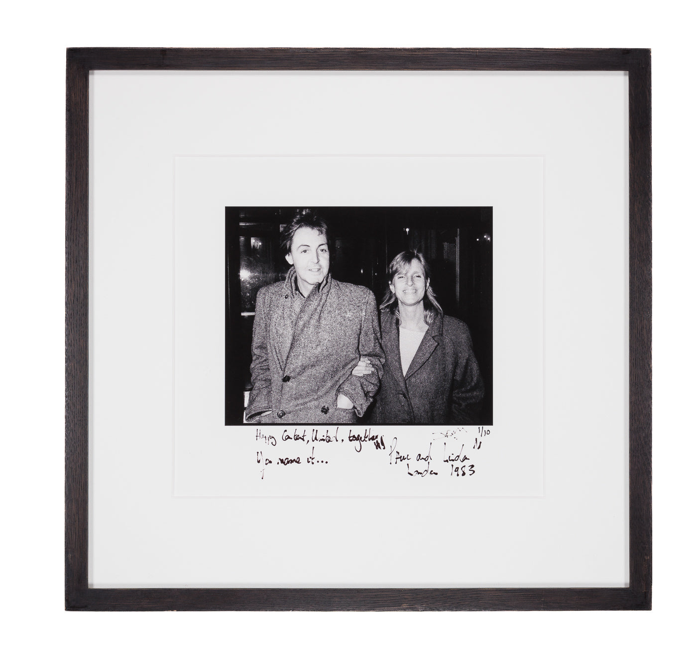 <center> PAUL and LINDA MCCARTNEY <br><i> Original 1983 Photograph by Jason Fraser </i><br> Limited Edition - #1 of only 10 <p> RARE </center>