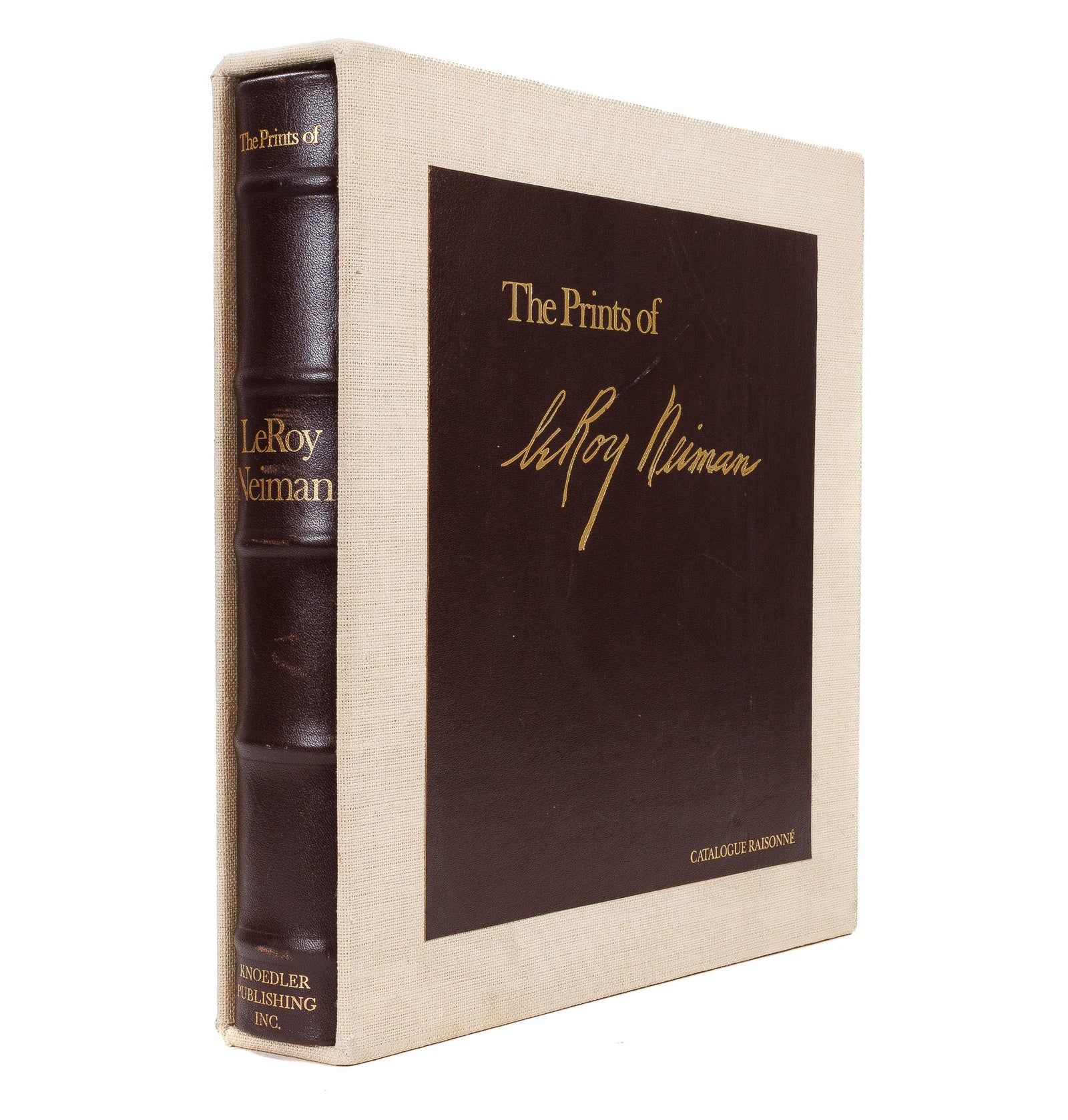 <center> Prints of LEROY NEIMAN <br><i> A Catalogue Raisonne </i><br> SIGNED LIMITED EDITION #663 of 1000 <br><i>Full Leather in Slipcase </i><p> Knoedler 1980 </center>