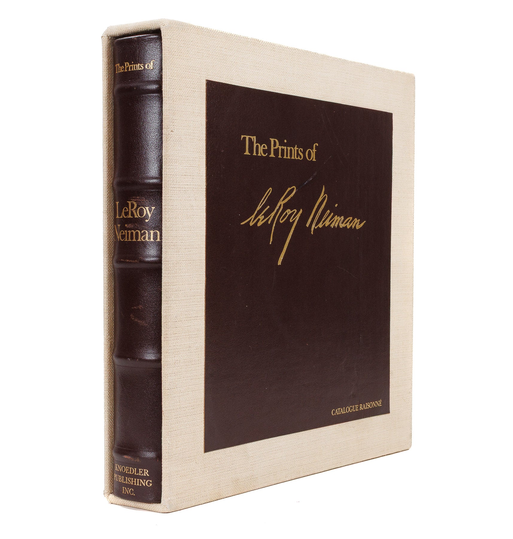 <center> Prints of LEROY NEIMAN <br><i> A Catalogue Raisonne </i><br> SIGNED LIMITED EDITION #663 of 1000 <br><i>Full Leather in Slipcase </i><p> Knoedler 1980 </center>