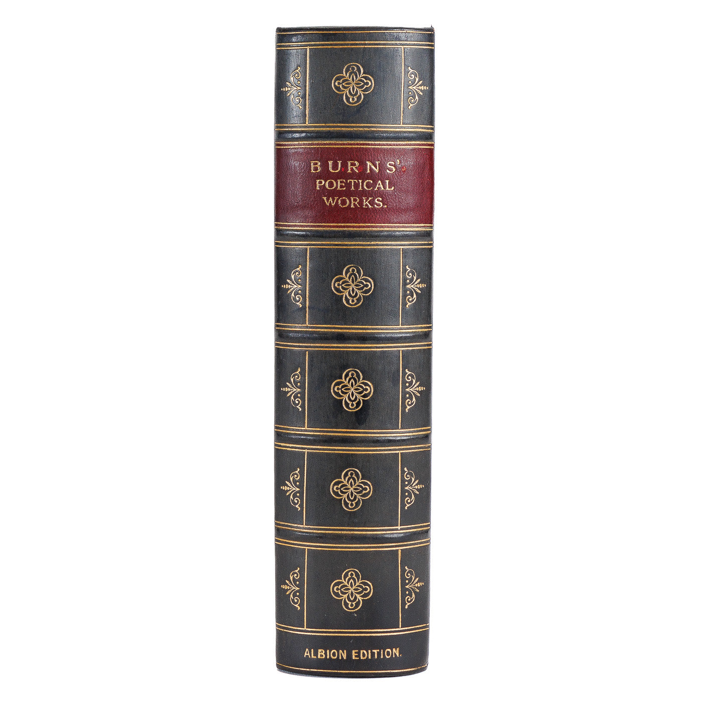 <center> ROBERT BURNS <br><i> Poetical Works </i><br> Finely Bound ALBION Edition <p> 1890 </center>