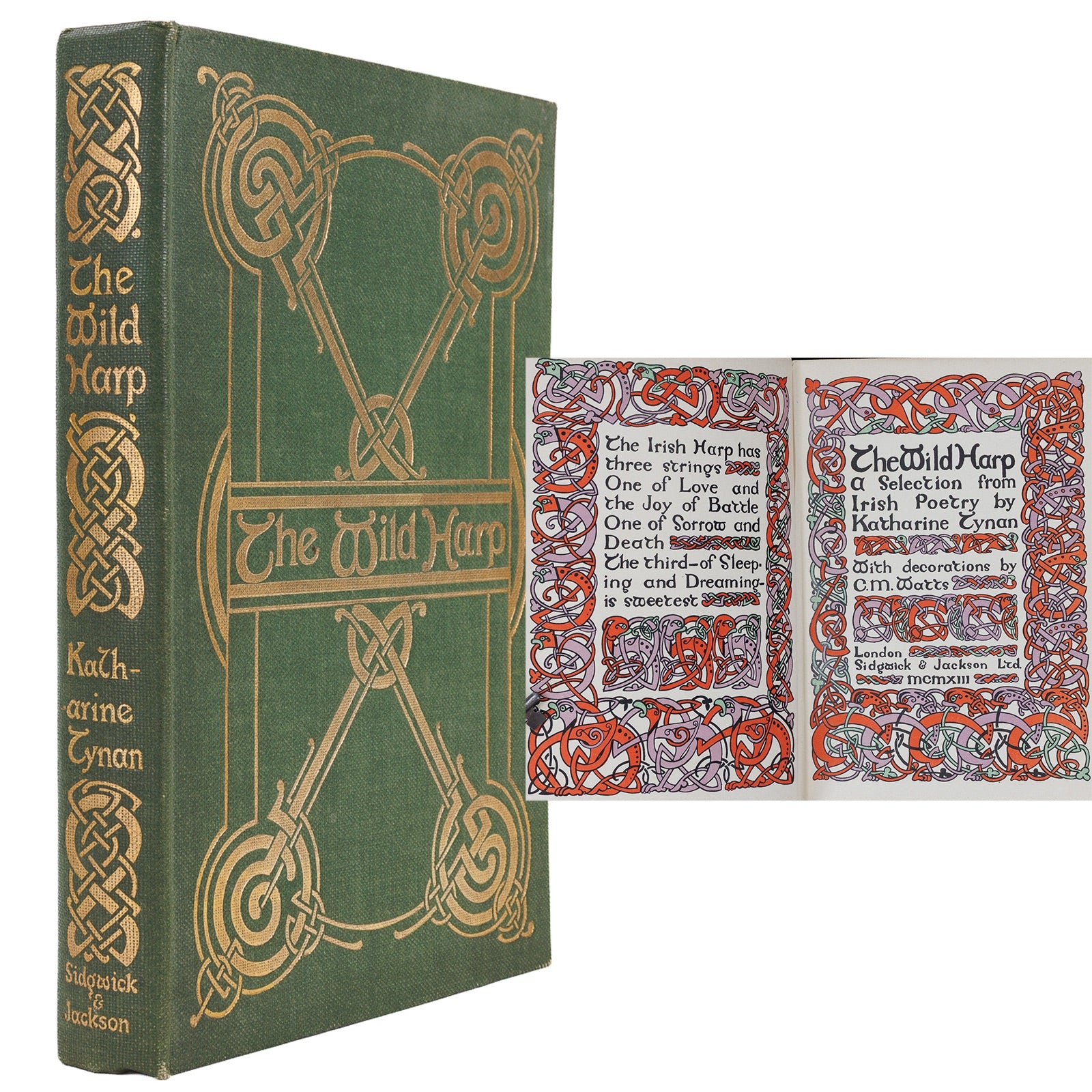 Katharine Tynan The Wild Harp — first edition first issue cloth, Sidgwick & Jackson 1913, gallery view