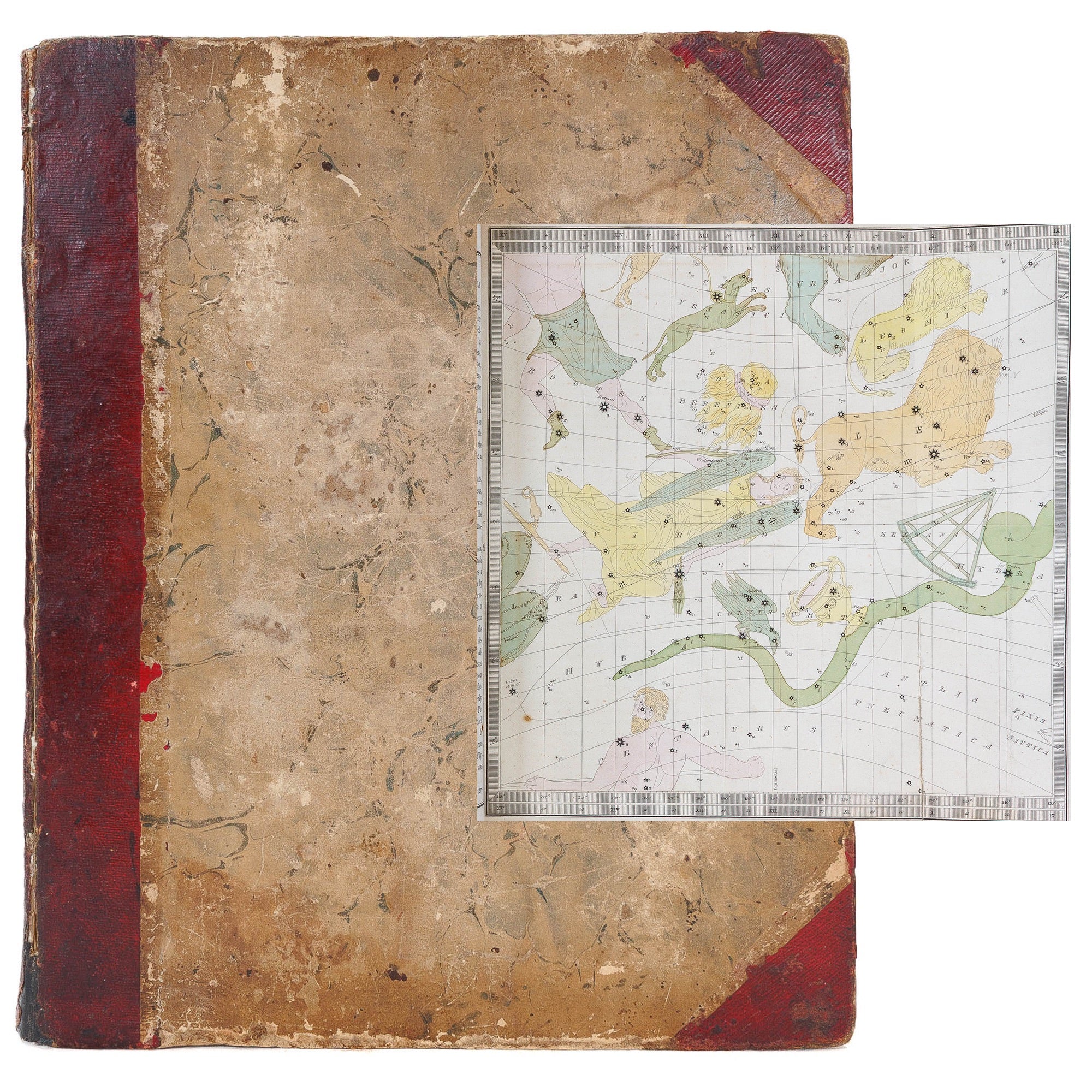 <center> Duncan Bradford <br><i> The Wonders of the Heavens </i><br> A Popular View of ASTRONOMY <br><i> Zodiac Celestial MAPS + Engravings </i><br> First Edition Leather FOLIO <p> Boston 1837 </center>